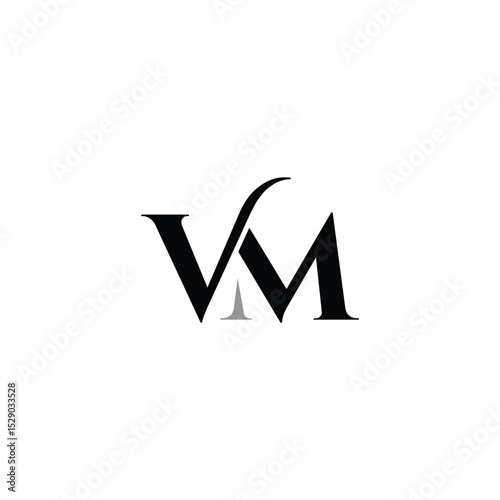 VM Elegant Monogram Logo Design for Luxury or Creative Brands