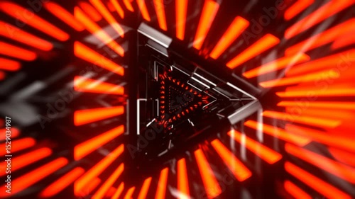 Orange and White Infinite Abstract Synthetic Wormhole Background VJ Loop in 4K