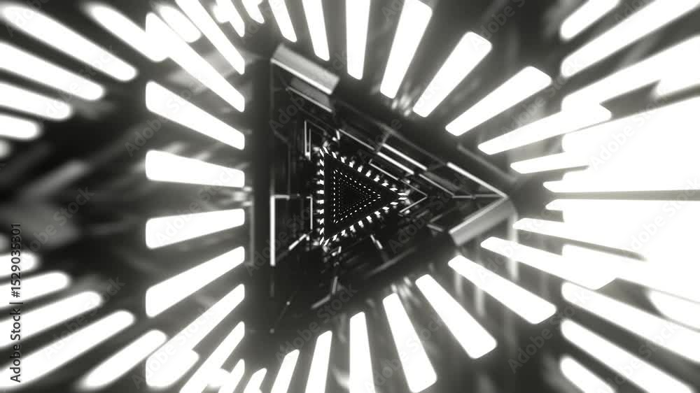 White Infinite Abstract Synthetic Wormhole Background VJ Loop in 4K