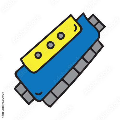 harmonica illustrator hand drawing free download vector 