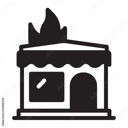 burning glyph icon