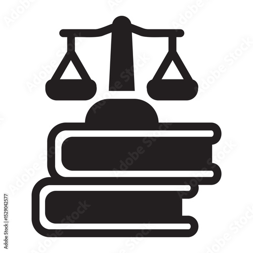 law book glyph icon