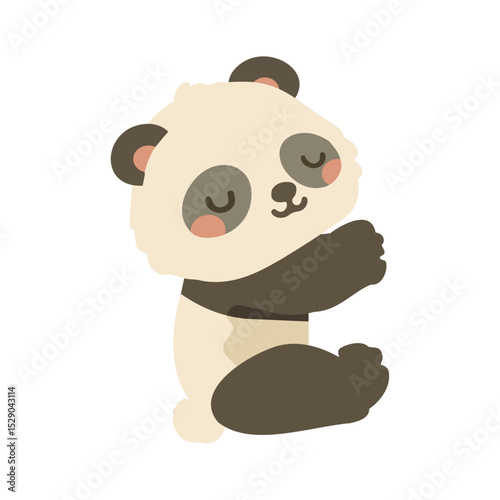 Illustration of a Cute Sleepy Panda