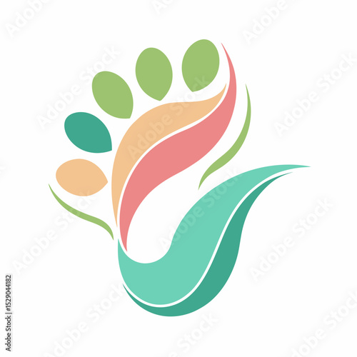 International Podiatry Day Foot Health Vector Icons and Abstract Medical Illustration