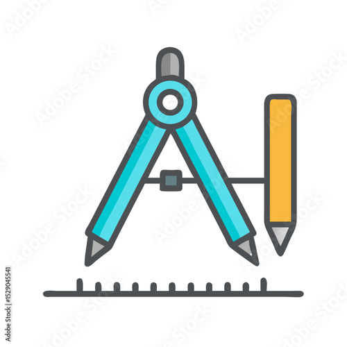Design & Drawing Tools icon set  computer programs, process production, perception, explore ideas and designers.