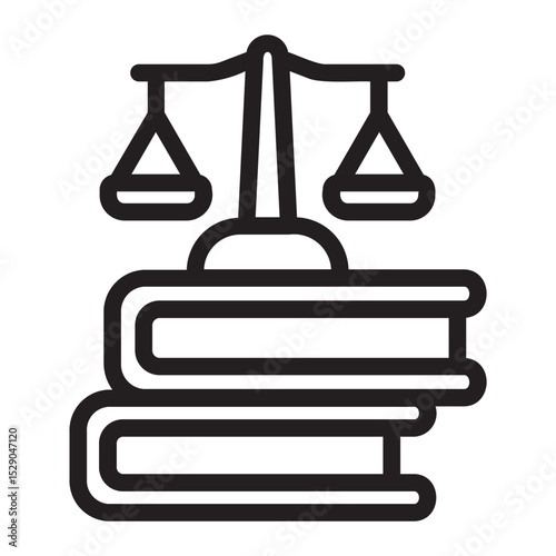 law book line icon