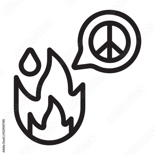 arson line icon