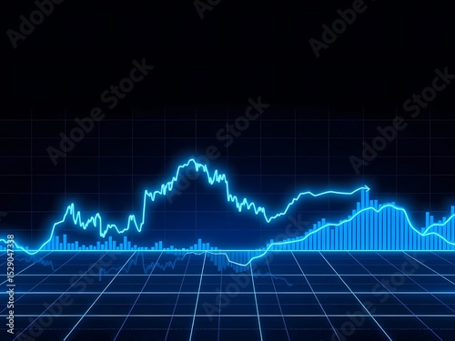 A modern digital diagram illustrating global economic growth with market data, business strategy, financial analysis, and trading technology insights