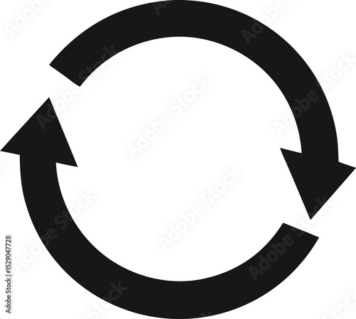 Circular Arrows Recycling, Renewal, and Continuous Process Icon