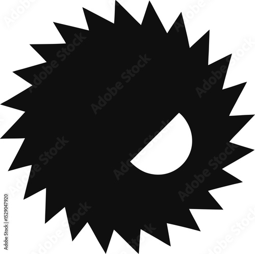 Circular Saw Blade Icon  Sharp, Efficient Cutting Tool Illustration