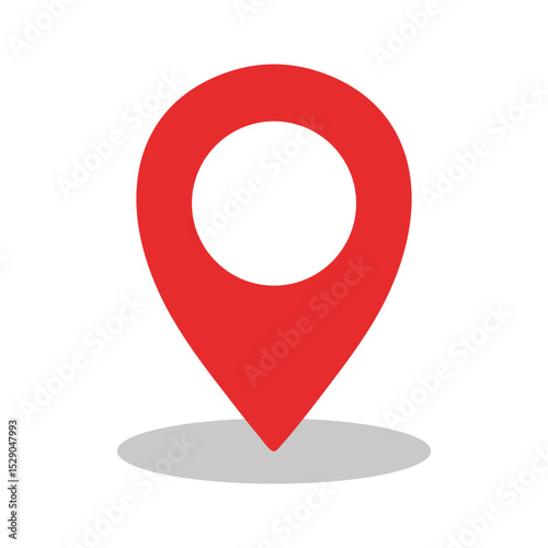 Red Pin location vector, Location or map pin icon symbol. location icon vector design. Location sign and symbol. Vector illustration.