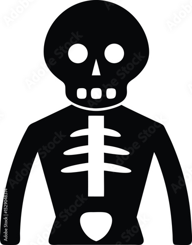 Spooky Skeleton Illustration Halloween Vector Graphic