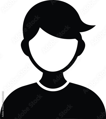 Simple Male Avatar Icon Profile Picture, User Icon, EPS Vector Illustration