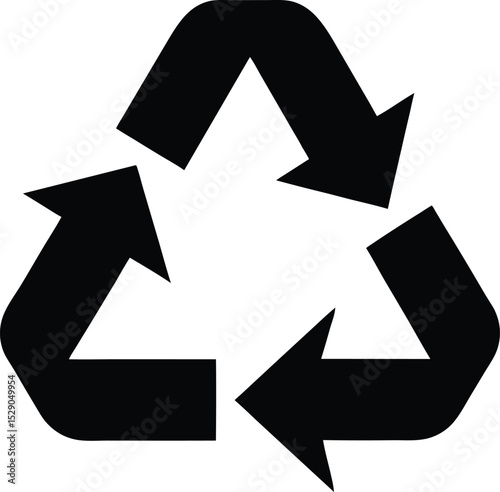 Recycle Symbol A Vector Illustration of the Universal Recycling Sign for Sustainable Practices