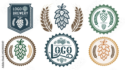Gothic Style Vector Art for Sustainable Brewery Badge Design  