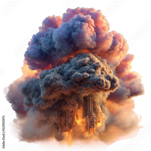 Vibrant Cloud Eruption Depicts a Dramatic Scene