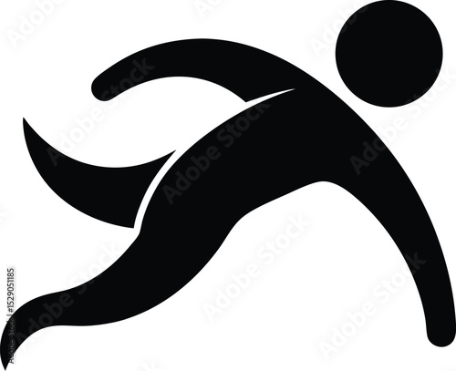 swimmer black silhouette icon on white background