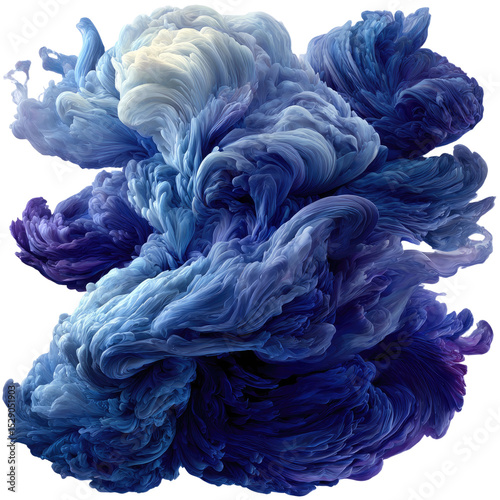 Abstract Dream Celestial Cloud Burst in Blues