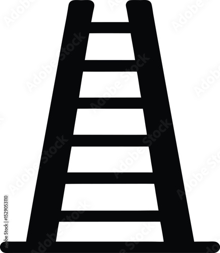 black silhouette of a ladder icon