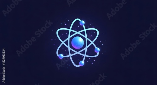 Stunning Atomic Structure Illustration A Vibrant Visual Representation of Quantum Physics