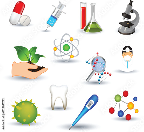 vector set of medical icons