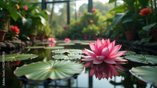 pink water lily