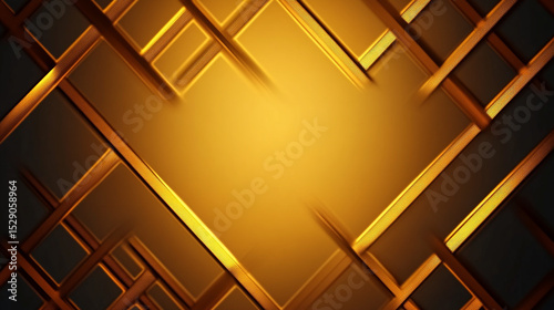 Golden Abstract Geometric Background. Luxury Modern Metallic Design