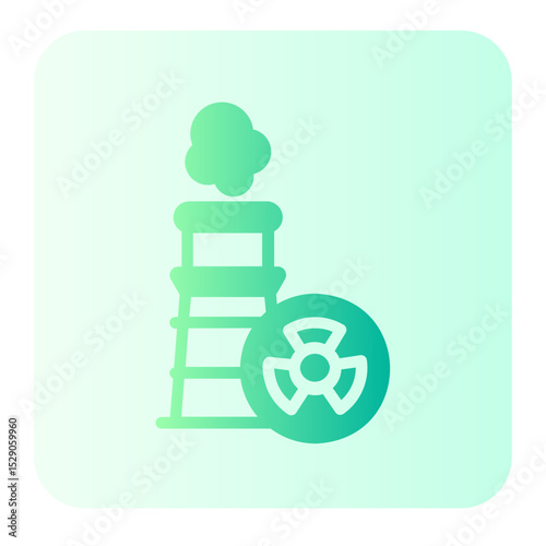 nuclear plant gradient icon
