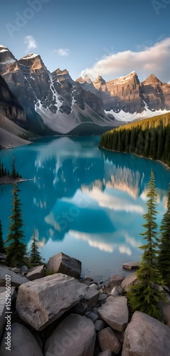 Explore moraine lake alberta canada banff national park rocky mountains landscape travel view