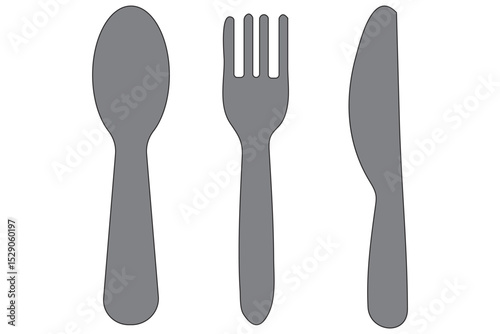 spoon and fork icon vector. spoon, fork and knife icon vector. restaurant icon