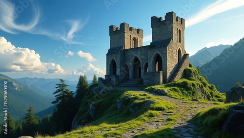 castle in the mountains