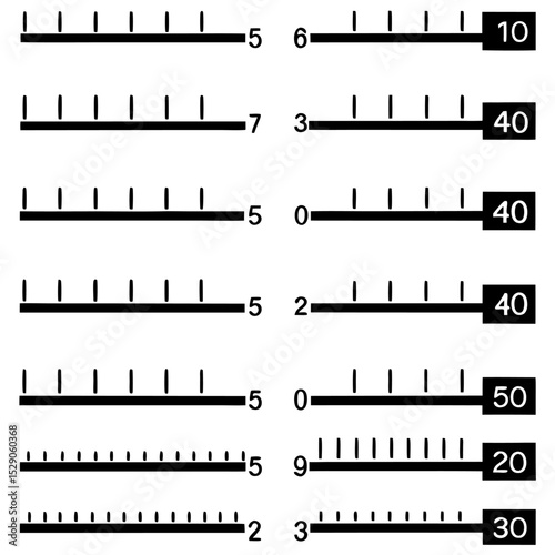 Map Scale Bar Styles - Essential Symbol Set"