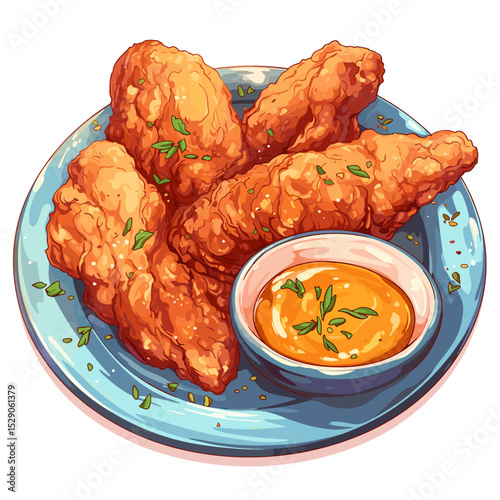 Crispy Chicken Tenders with Sauce