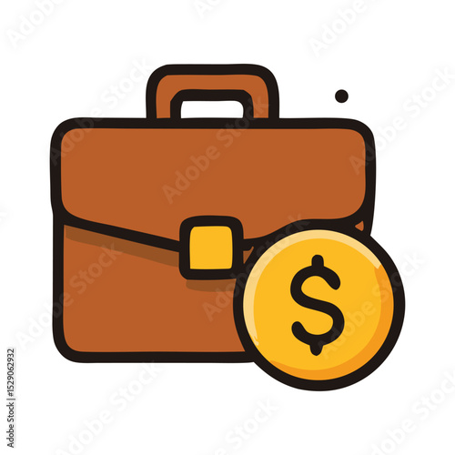 money suitcase, financial or money icons. Suitable for presentations, infographics, websites, and social media posts related to finance, investments, and banking.