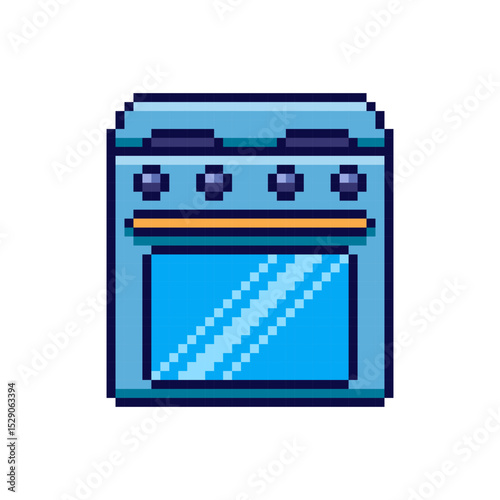 Pixel art Stove Icon game asset design