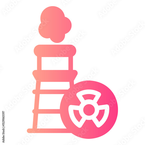 nuclear plant gradient icon