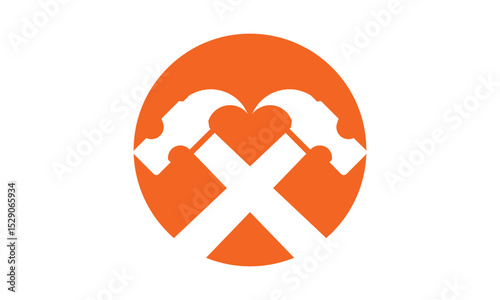 Hammer Construction Logo Icon Vector template