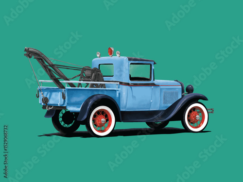 Vintage Classic Truck Vector Art