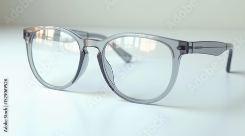 Clear frame glasses