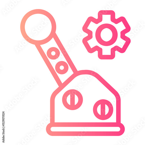 control lever gradient icon