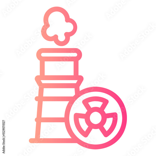 nuclear plant gradient icon
