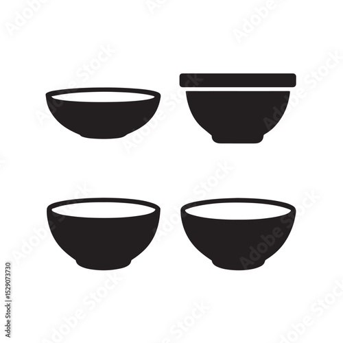 Bowl vector icon flat style