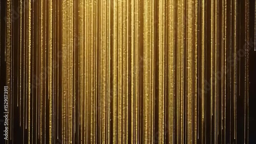 A vibrant golden vertical lines background creating a sparkling, festive atmosphere.