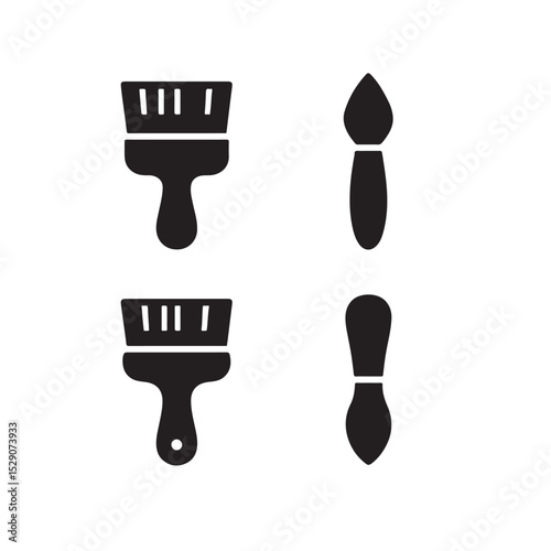 Brush vector icon flat style