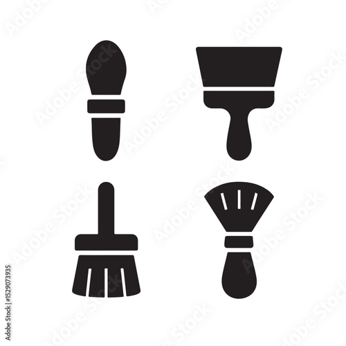 Brush vector icon flat type