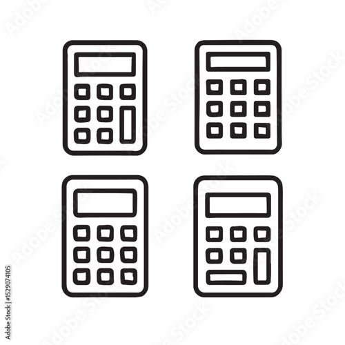 Calculator vector icon bold screen