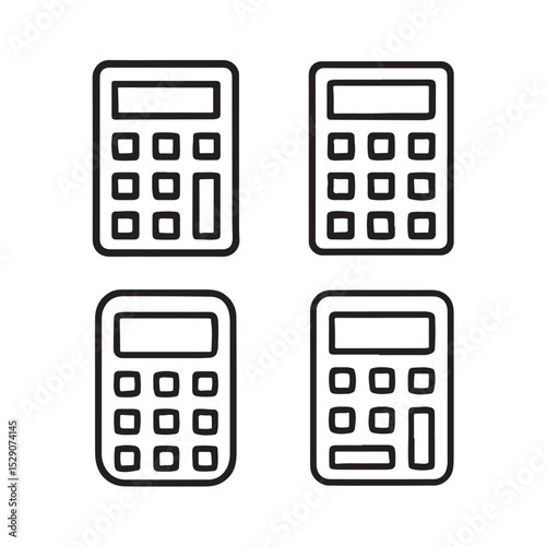 Calculator vector icon clean shape