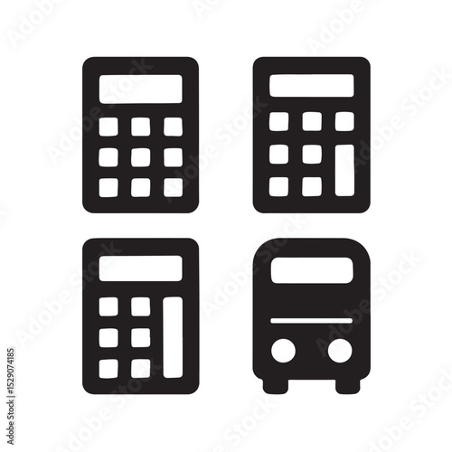 Calculator vector icon flat scientific