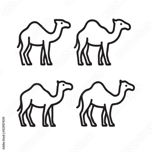 Camel vector icon clean tail