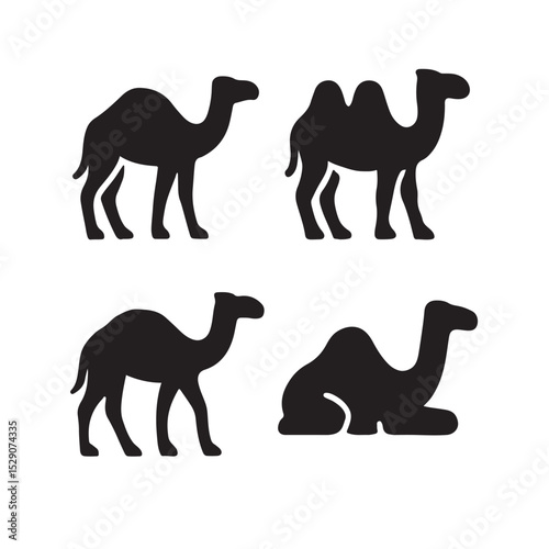 Camel vector icon flat posture